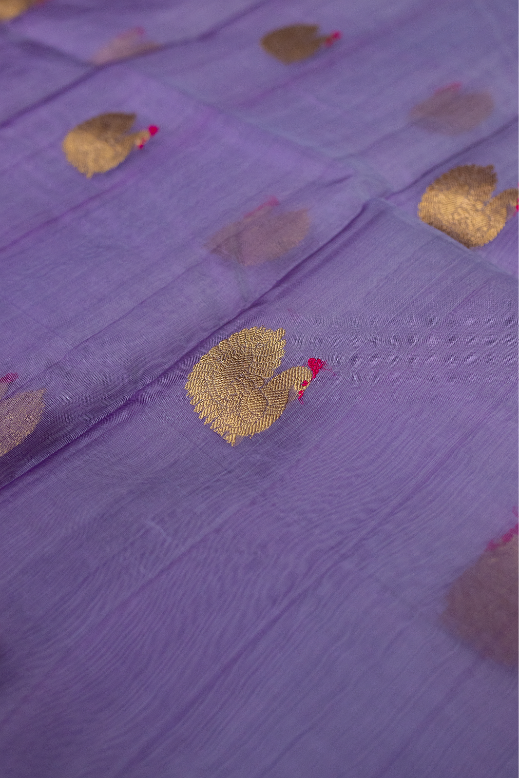 Lavender & Fuschia contrast saree