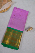 Lilac & Emerald Gadwal Pattu Saree